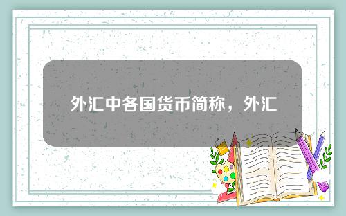 外汇中各国货币简称，外汇人民币字母缩写